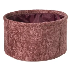 Xenos Manden|Manden-Mand chenille rond - rood - ø24x14 cm
