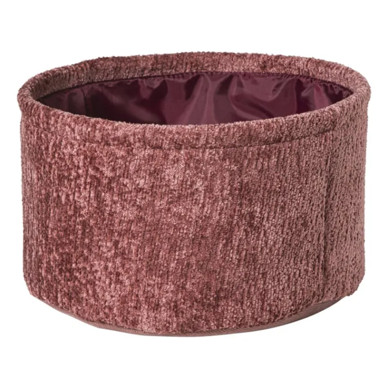 Xenos Manden|Manden-Mand chenille rond - rood - ø24x14 cm