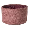 Xenos Manden|Manden-Mand chenille rond - rood - ø30x18 cm