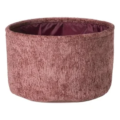 Xenos Manden|Manden-Mand chenille rond - rood - ø30x18 cm