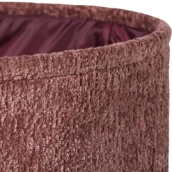 Xenos Manden|Manden-Mand chenille rond - rood - ø30x18 cm