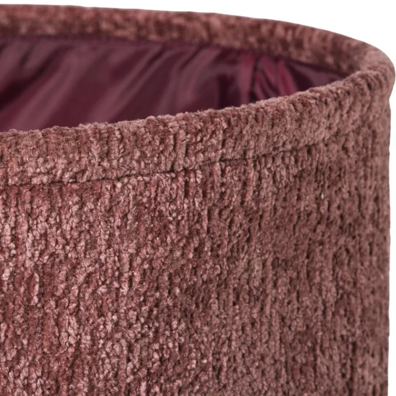 Xenos Manden|Manden-Mand chenille rond - rood - ø30x18 cm