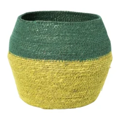 Xenos Manden|Manden-Mand colorblock - groen/geel - ø20x25 cm