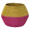 Xenos Manden|Manden-Mand colorblock - roze/geel - ø20x25 cm