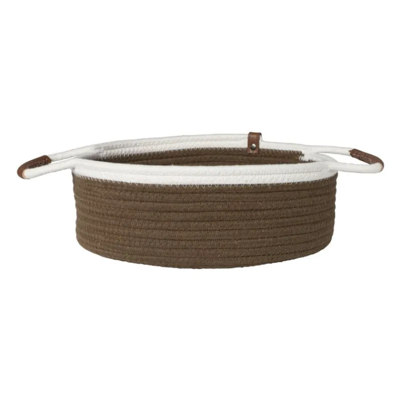 Xenos Manden|Manden-Mand colors laag - bruin/wit - ø30x10 cm