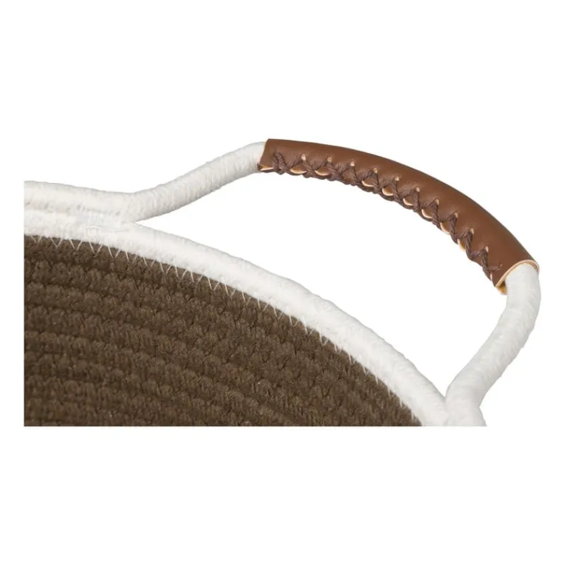 Xenos Manden|Manden-Mand colors laag - bruin/wit - ø30x10 cm