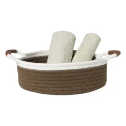 Xenos Manden|Manden-Mand colors laag - bruin/wit - ø27x9 cm