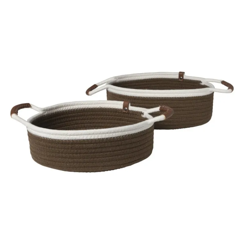 Xenos Manden|Manden-Mand colors laag - bruin/wit - ø27x9 cm