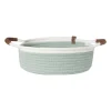 Xenos Manden|Manden-Mand colors laag - groen/wit - ø27x9 cm