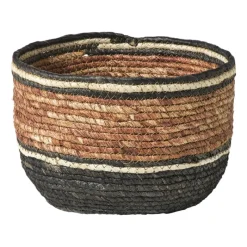 Xenos Manden|Manden-Mand gestreept - bruin/rood - ø28x18 cm