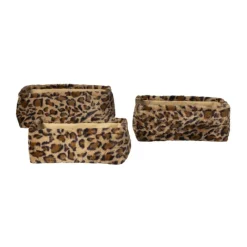 Xenos Manden|Manden-Mand luipaard - 13x33x23 cm - bruin/beige