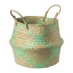 Xenos Manden|Manden-Mand streep - bruin/turquoise - ø23x28 cm