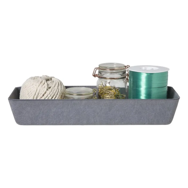 Xenos Manden|Manden-Mand vilt langwerpig - grijs - 6x36x14 cm