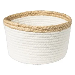 Xenos Manden|Manden-Mand wit met bruine rand - ø20x13 cm