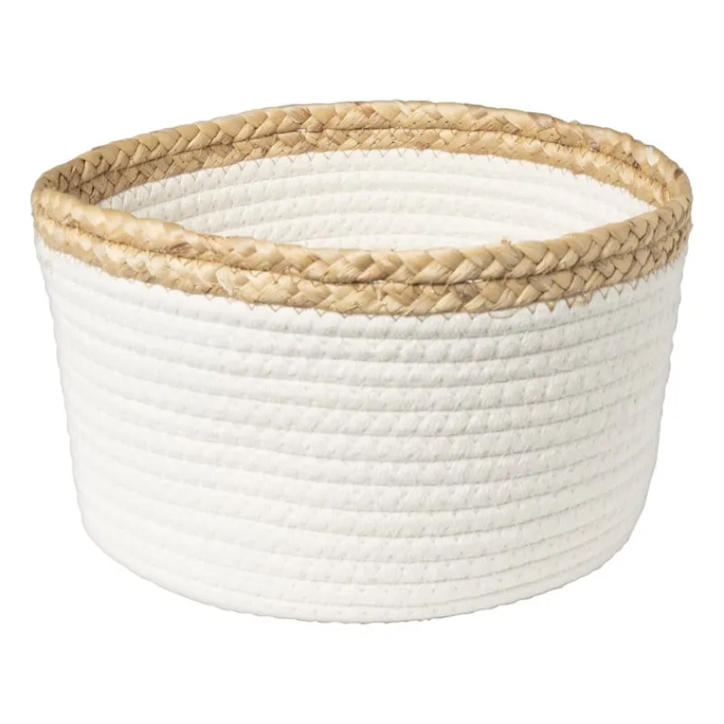 Xenos Manden|Manden-Mand wit met bruine rand - ø20x13 cm