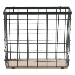 Xenos Wandrekken-Mandje voor wandrek - 22x24x9 cm - zwart