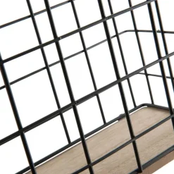 Xenos Wandrekken-Mandje voor wandrek - 22x24x9 cm - zwart