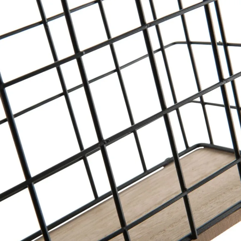 Xenos Wandrekken-Mandje voor wandrek - 22x24x9 cm - zwart