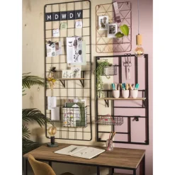 Xenos Wandrekken-Mandje voor wandrek - 22x24x9 cm - zwart