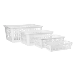 Xenos Manden|Manden-Mandje wit - 4.5x19x9.2 cm