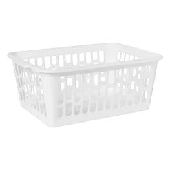 Xenos Opbergbakken-Mandje wit - 14.5x34x24 cm