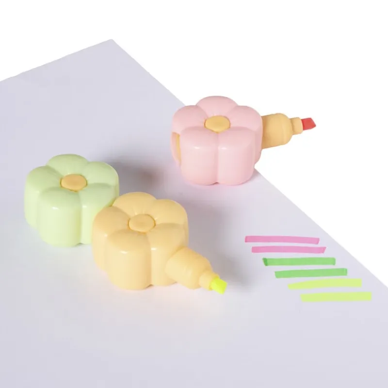 Xenos Stiften-Markeerstift bloem - set van 6