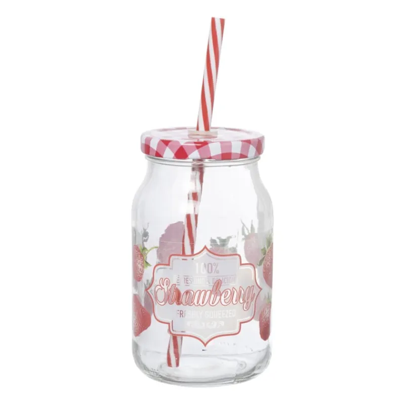 Xenos Mason Jars-Mason jar aardbei - 450 ml