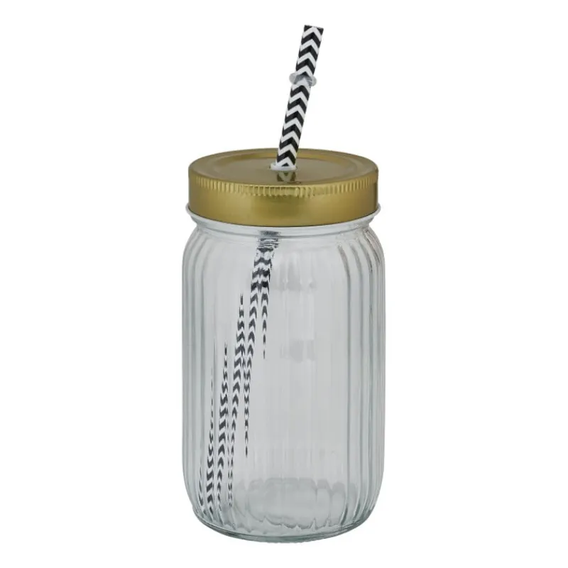 Xenos Mason Jars-Mason jar goud - 450 ml