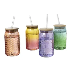 Xenos Mason Jars-Mason jar iriserend - groen - ø7.5x14 cm
