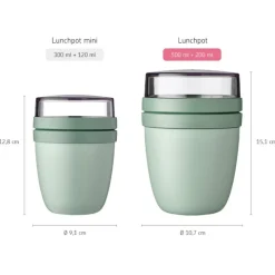 Mepal Broodtrommels-lunchpot - lichtgroen - 500 ml + 200 ml