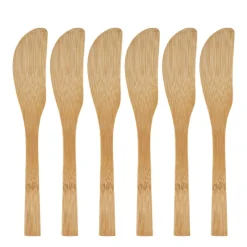 Xenos Messen-Messen bamboe - 16 cm - set van 6