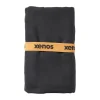 Xenos Reishanddoeken-Microvezel handdoek - zwart - 130x80 cm