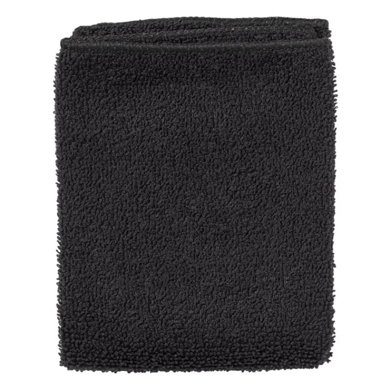 Xenos Schoonmaakdoekjes-Microvezeldoekjes zwart - set van 3 - 32x36 cm