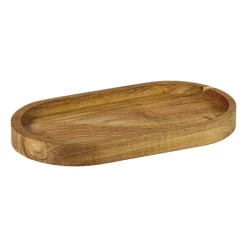 Xenos Dienbladen|Kerst Bakken-Mini dienblad acacia - bruin - 20x11 cm