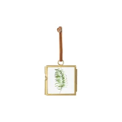 Xenos Wandhangers|Fotolijsten-Mini fotolijstje hangend - goud - 6x6 cm