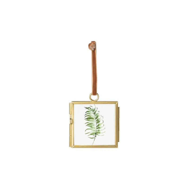 Xenos Wandhangers|Fotolijsten-Mini fotolijstje hangend - goud - 6x6 cm