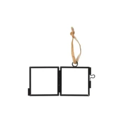 Xenos Wandhangers|Fotolijsten-Mini fotolijstje hangend - zwart - 6x6 cm