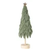 Xenos Kleine Kerstbomen|Kerstfiguren-Mini kerstboom - groen - ø11x40 cm