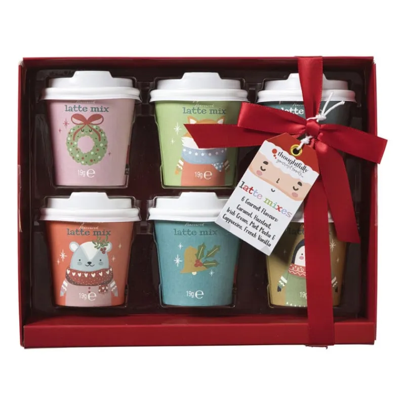 Xenos Kerstcadeaus-Mini koffie smaken mix - set van 6
