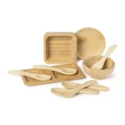 Xenos Buitenservies|Schalen-Mini schaaltje bamboe - ⌀6 cm