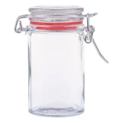 Xenos Voorraadpotten-Mini voorraadpot met klemdeksel - cilinder - 70 ml