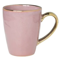 Xenos Mokken-Mok met gouden oortje - roze - 250 ml