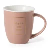 Xenos Mokken-Mok met gouden tekst - roze - 380 ml