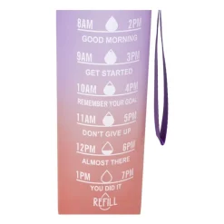 Xenos Drinkflessen|Kerstcadeaus-Motivatie waterfles - paars/roze - 1 liter