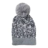 Xenos Winterartikelen-Muts glitter - grijs