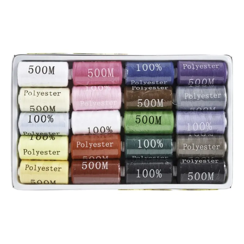 Xenos Garen-Naaigaren - set van 20 - multikleur