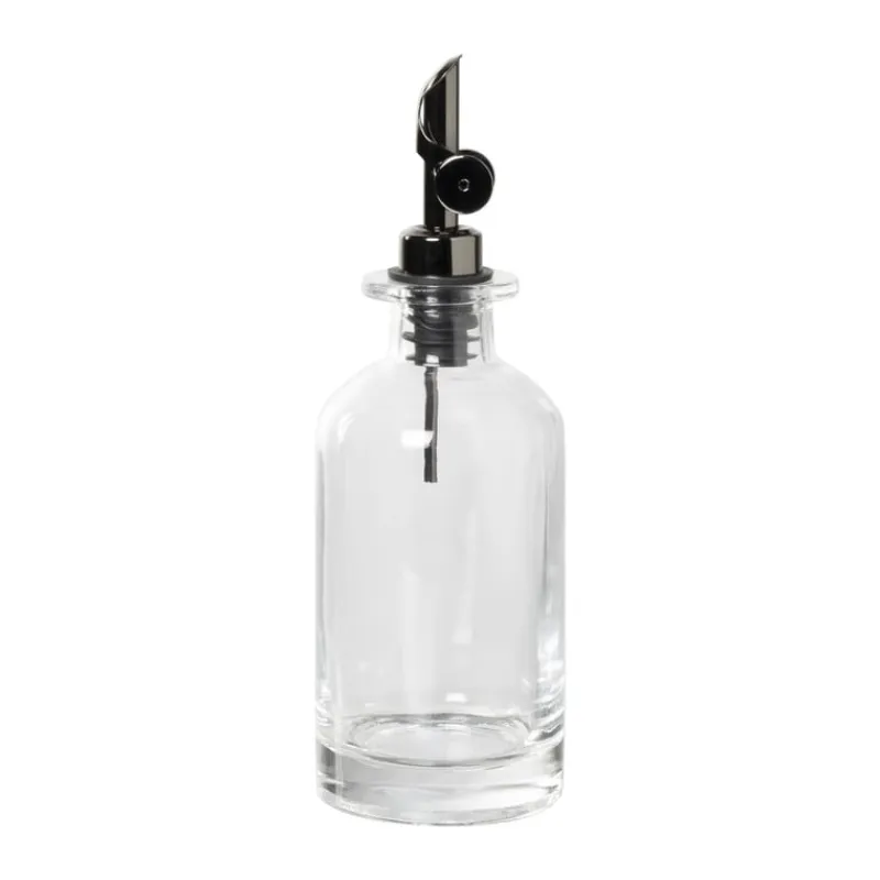 Xenos Voorraadpotten-Olie- en azijnfles rond - glas - ø7x21.5 cm