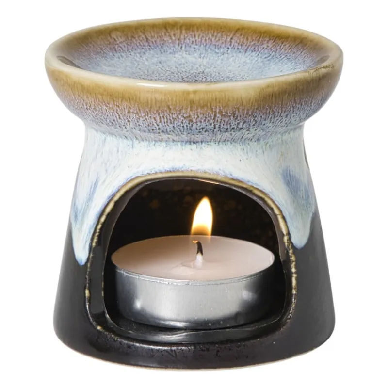 Xenos Oliebranders-Oliebrander reactive glaze - blauw - ø8x8 cm