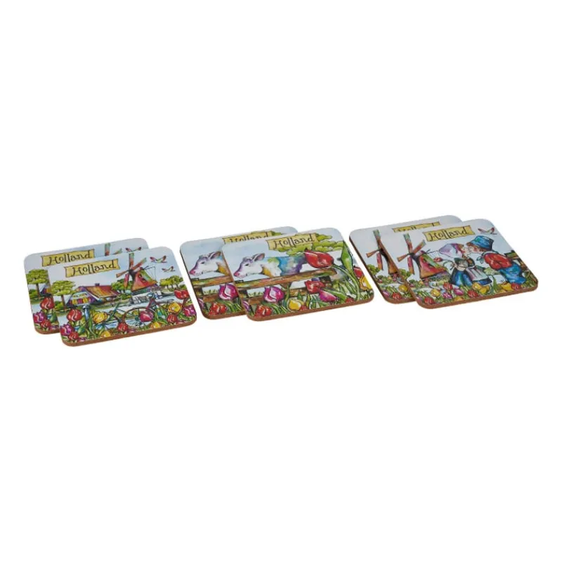 Xenos Holland Souvenirs-Onderzetters Holland - set van 6