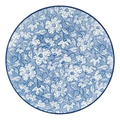 Xenos Borden-Ontbijtbord blue print - botanic - ⌀21 cm